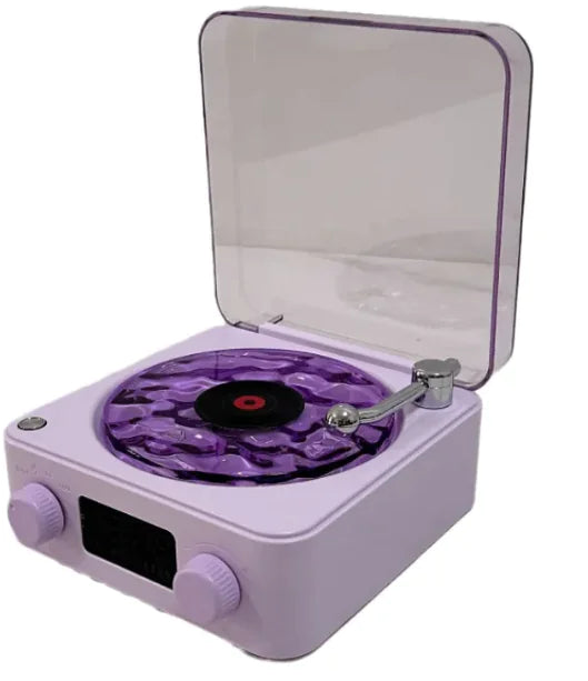 Bluetooth Retro Turntable Speaker with RGB Lights