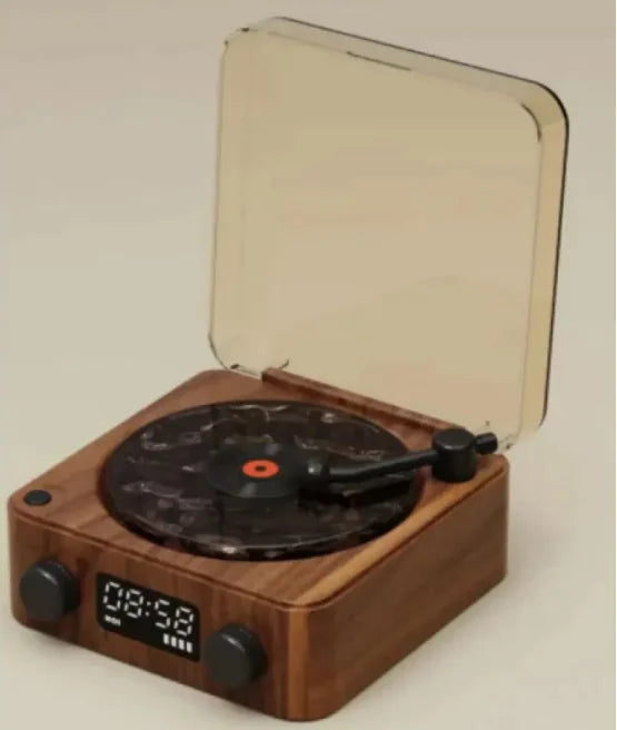 Bluetooth Retro Turntable Speaker with RGB Lights